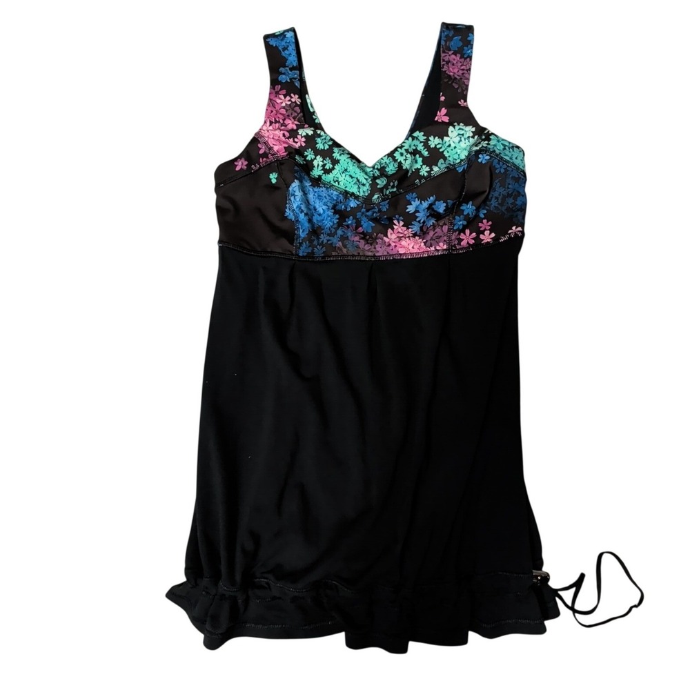 Lululemon Tame Me Tank Size 6 Petal Pop Multi NWT 2014 Discontinued drawcord hem